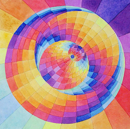 «Конструкція» із серії «Ілюзія в мистецтві». 1998. Папір, акварель